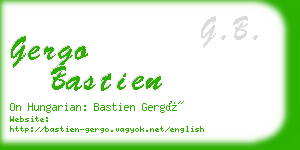gergo bastien business card